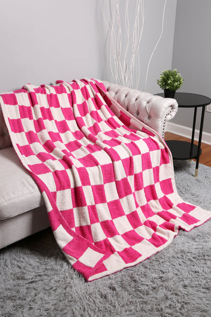 Geruite Luxe Fleece Deken – Zachte Checkered Throw voor Bank & Bed