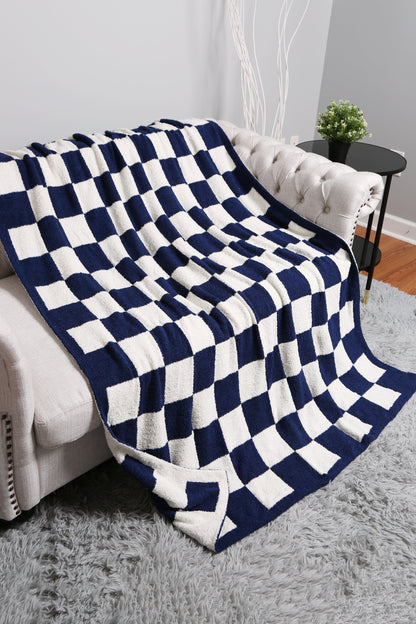 Geruite Luxe Fleece Deken – Zachte Checkered Throw voor Bank & Bed