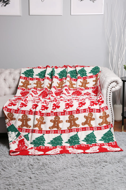 Christmas Pattern Luxury Soft Throw Christmas Luxe Fleece Plaid – Zachte Warme Kerst Deken 50x60 Inch