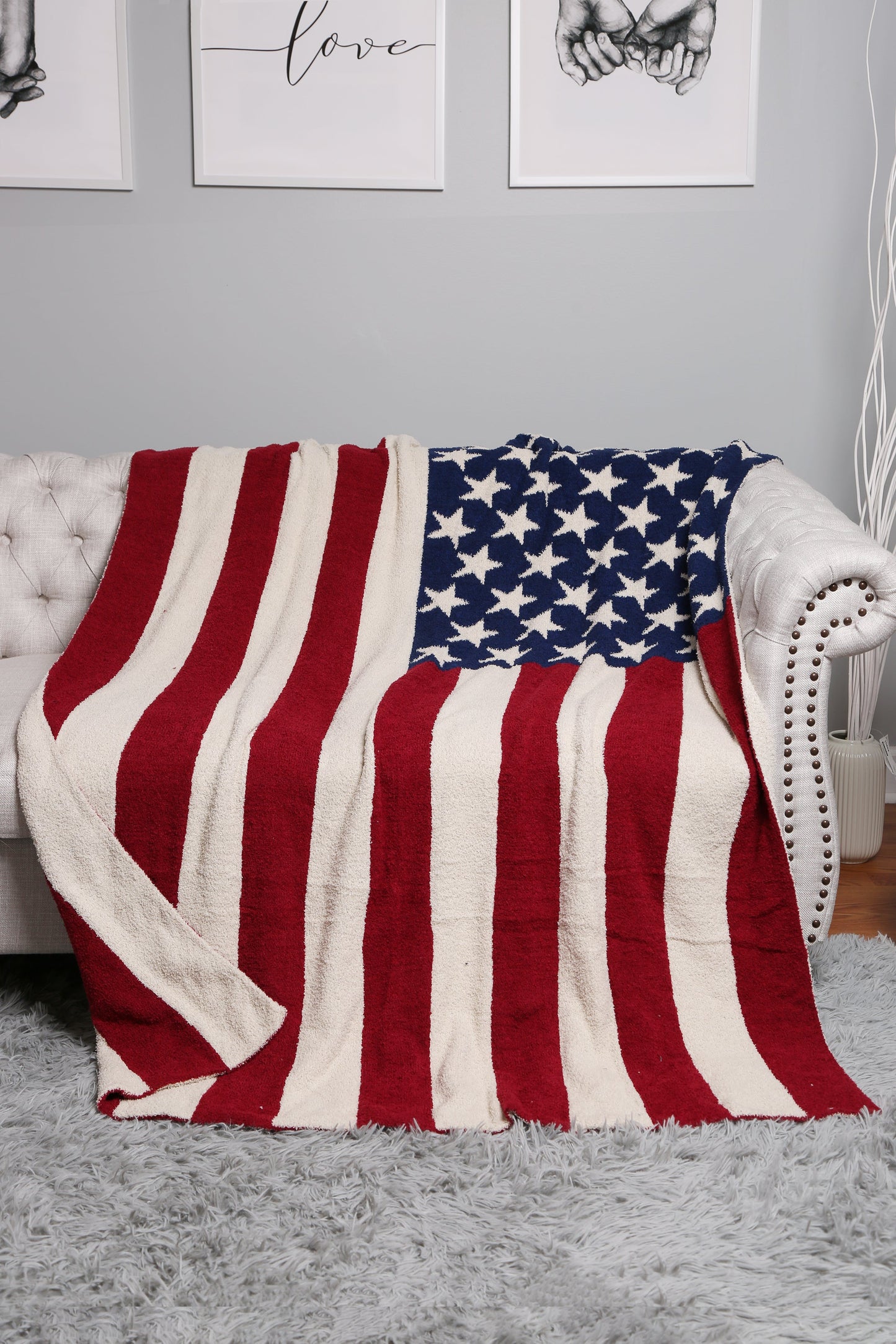 American Flag Luxe Fleece Plaid – Sterren & Strepen Deken 127x152 cm