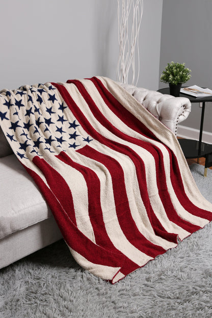 American Flag Luxe Fleece Plaid – Sterren & Strepen Deken 127x152 cm