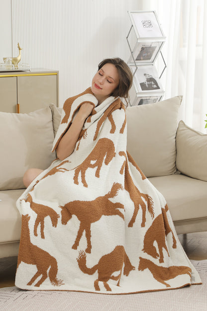 Luxe Dierenpatroon Soft Throw Deken – Warm & Stijlvol