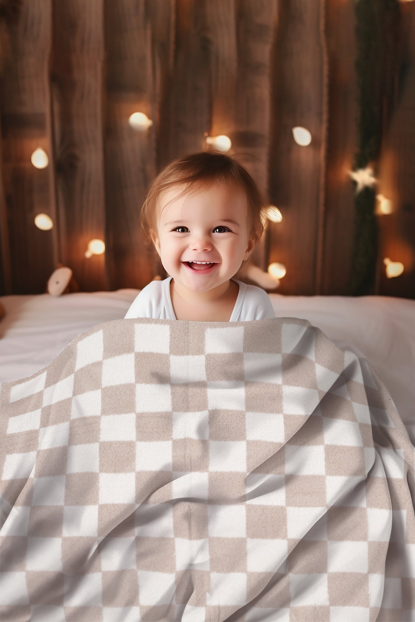 Kinderdeken met Geruit Patroon – Luxe & Zachte Fleece