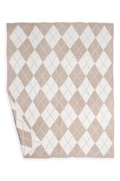 Luxe Geruite Argyle Plaid – Zachte Woondeken