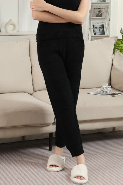 Lounge Broek Dames – Zachte Luxe Pantalon met Pockets en Elastische Taille
