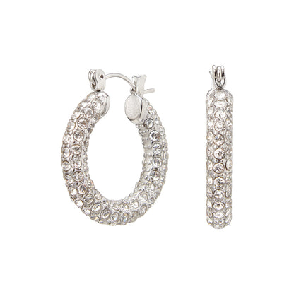 Goudkleurige Strass Hoops – Luxe Oorbellen met Kristallen