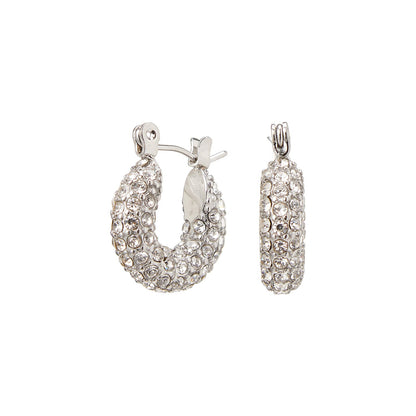 Goudkleurige Strass Hoops – Luxe Oorbellen met Kristallen