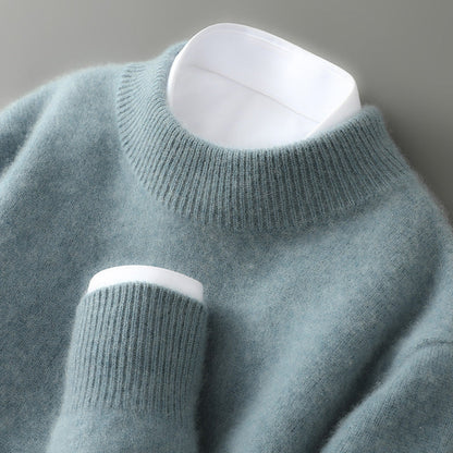 Basic Gebreide Trui Dames – Warme Winter Sweater met Ronde Hals