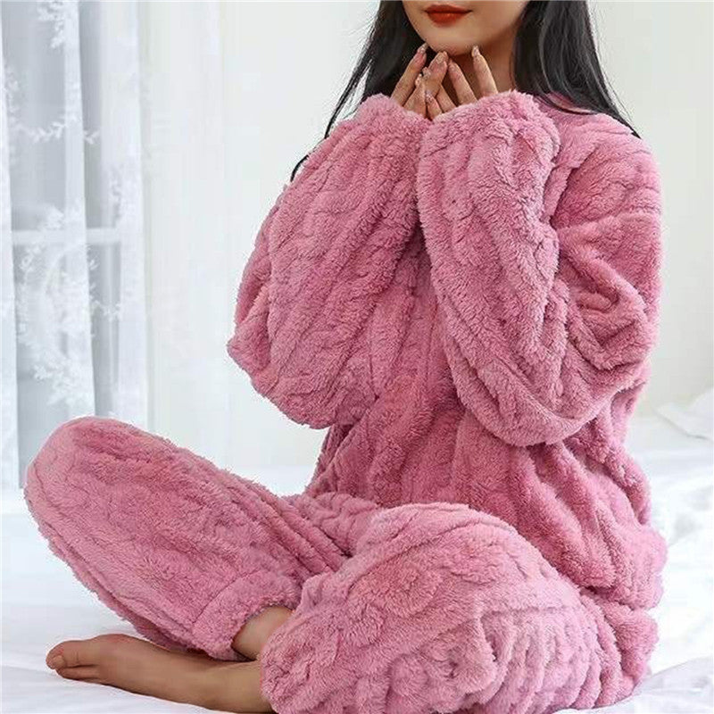 Fluffy Pyjama Dames – Warme Fleece Huispak voor Winter & Herfst