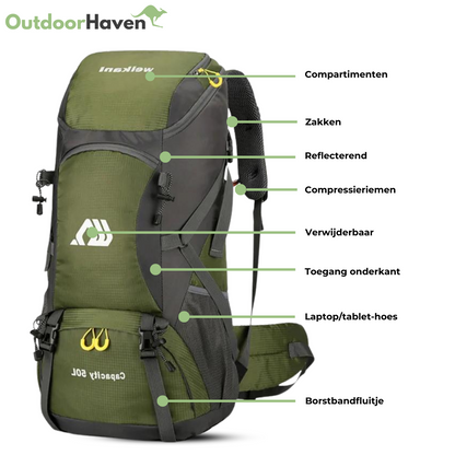 Backpack 50L – Waterafstotend & Comfortabel