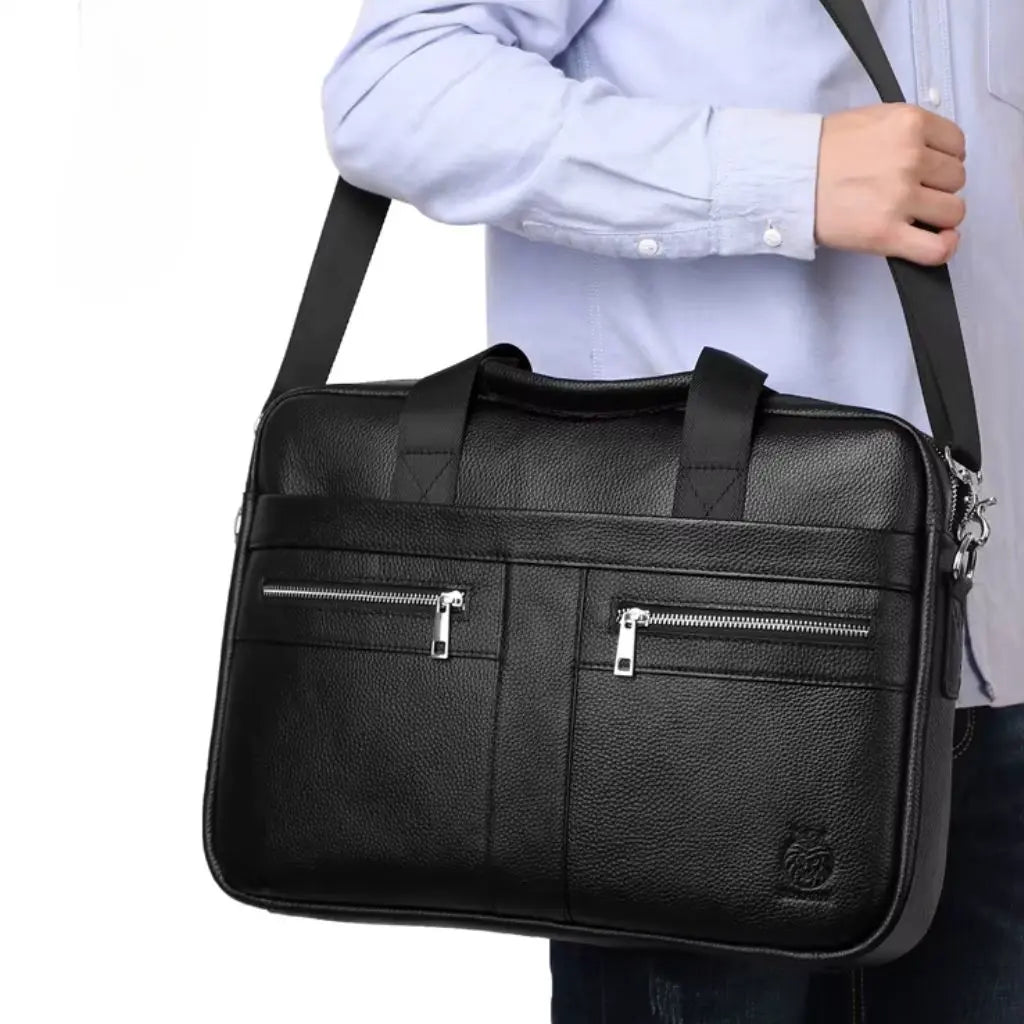 Leren Laptoptas Heren 15.6 inch – Luxe & Praktische Werktas voor Laptop