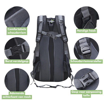 Waterdichte Rugzak 50L – Duurzaam, Comfortabel & Ideaal voor Outdoor Avonturen