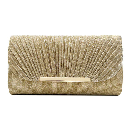 Elegante Avond Clutch – Glanzende Party Tas met Gouden Sluiting – Meerdere Kleuren