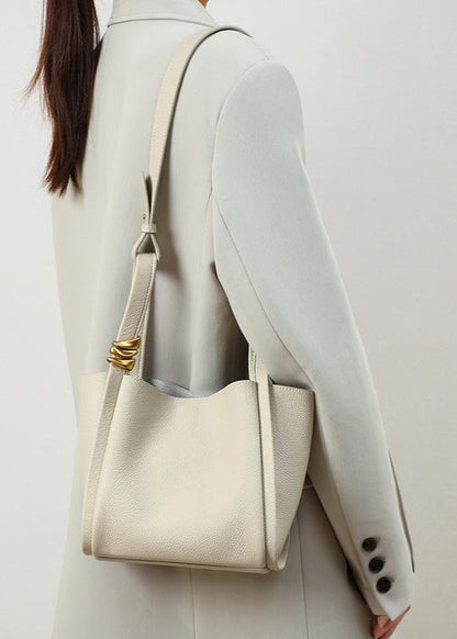 Modern Bucket Tote – Leren Dames Handtas met Verwijderbare Binnenzak