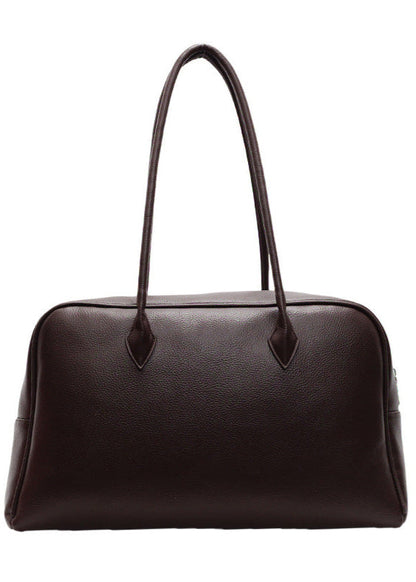 Klassieke Structured Schoudertas Dames – PU Leren Handtas met Rits