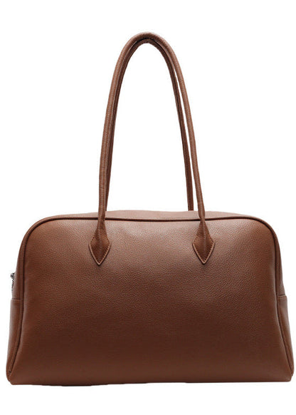 Klassieke Structured Schoudertas Dames – PU Leren Handtas met Rits