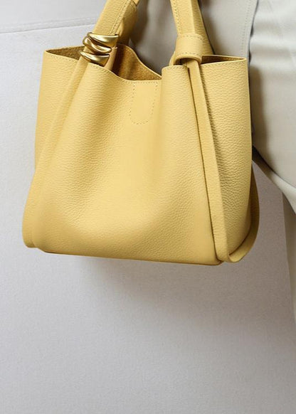 Modern Bucket Tote – Leren Dames Handtas met Verwijderbare Binnenzak
