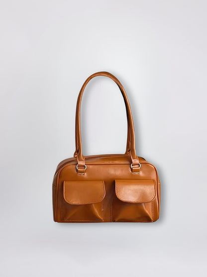 Liorra Vegan Leren Handtas Zwart met Dubbele Vakken – Elegant & Functioneel