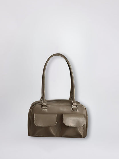 Liorra Vegan Leren Handtas Zwart met Dubbele Vakken – Elegant & Functioneel