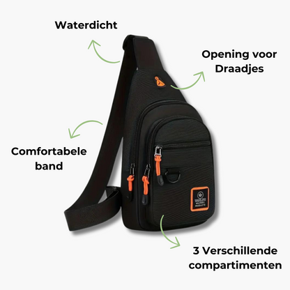 Waterafstotende Schoudertas Heren – Compact & functioneel