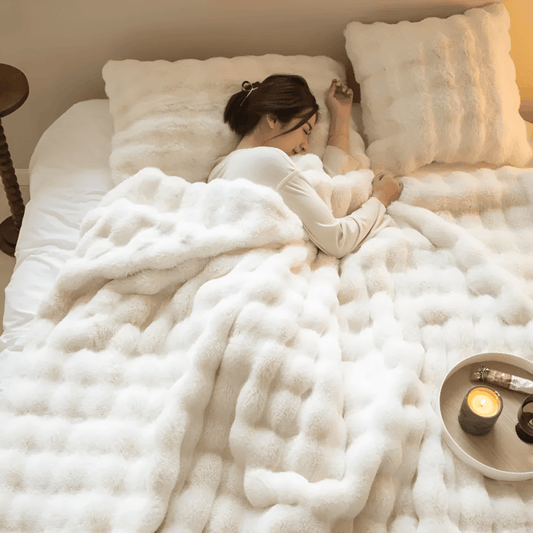 Geruite Fleece Deken – Superzachte en Warme Plaid voor Bed en Bank