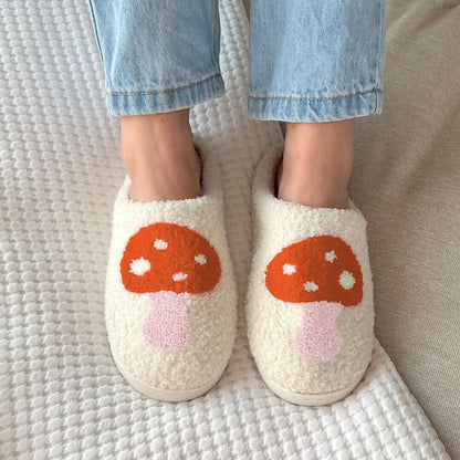 Pluche Damespantoffels met Hartdesign – Warme & Comfortabele Slippers