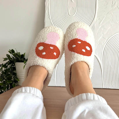 Pluche Damespantoffels met Hartdesign – Warme & Comfortabele Slippers