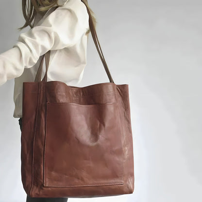 Leren Shopper Tas Dames – Ruime Schoudertas met Tijdloos Design