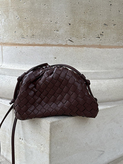 Amelia | Mini Gevlochten Vegan Leren Schoudertas voor Dames – Compact & Stijlvol