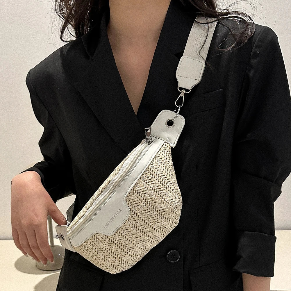 Raffia Crossbody Heuptas – Zomers, Trendy & Comfortabel