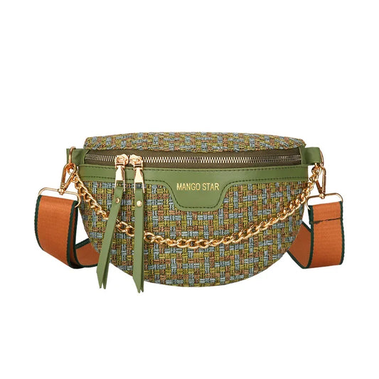 Stijlvolle Crossbody Tas met Print – Trendy Schoudertas met Ritssluiting