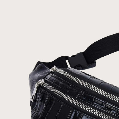 Zwarte Croco Heuptas – Stijlvol & Praktisch voor Elke Dag