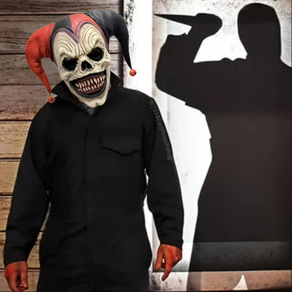 Jester Clown Masker – Enge Horror Masker Rood/Zwart voor Halloween