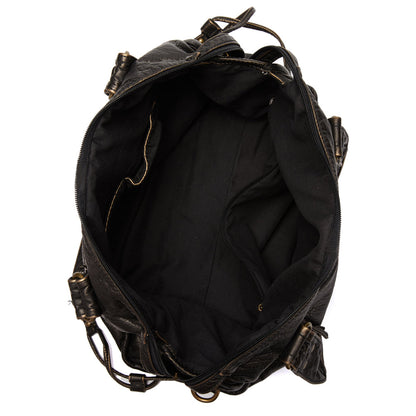 Luxe Zwarte Leren Handtas Dames – Tijdloos Design & Ruime Schoudertas