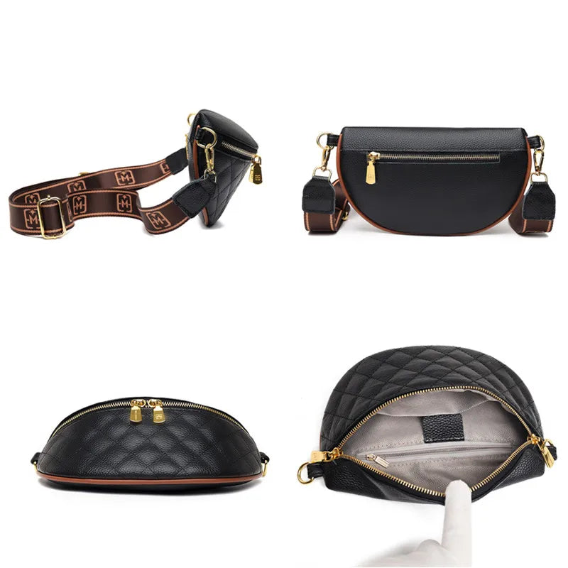 Luxe Crossbody Heuptas met Gouden Details – Elegant & Praktisch