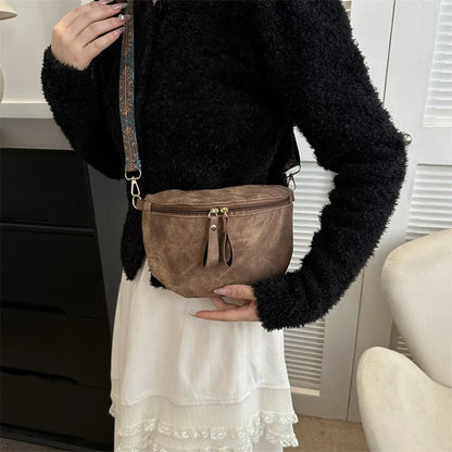 Crossbody Tas met Brede Schouderband – Boho Chic Schoudertas