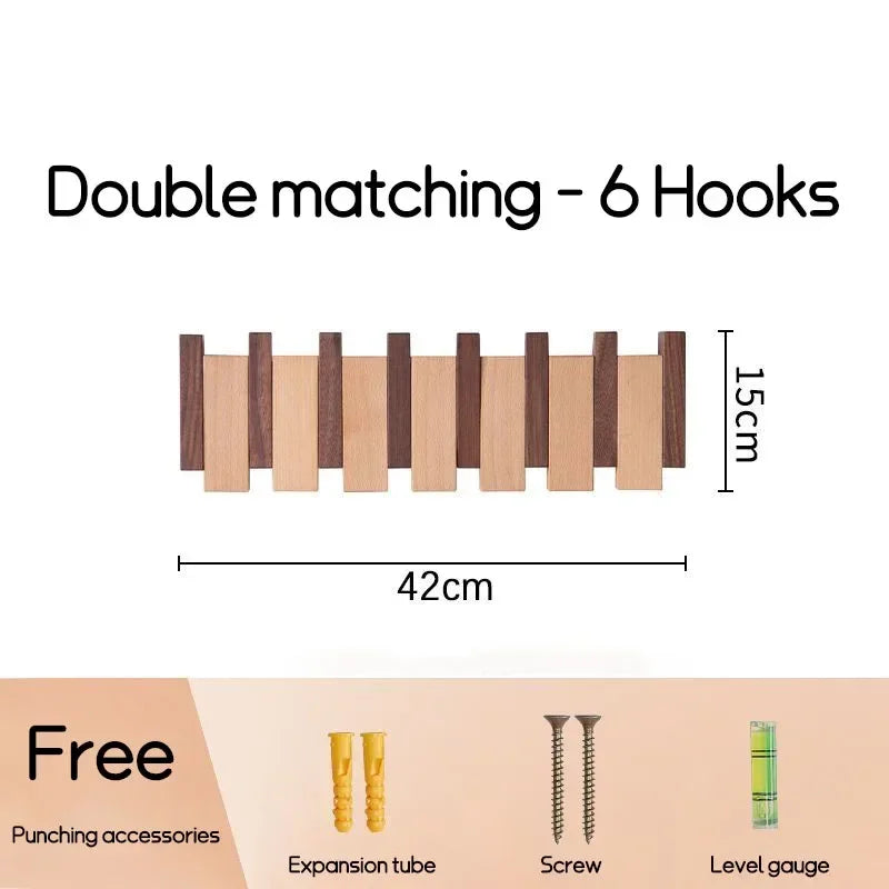 Porte-manteau mural en noyer noir, crochet à vêtements en bois massif, porte d'entrée, porte-manteau, décoration de maison, meubles Ds, livraison directe