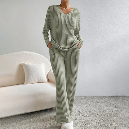 Tweedelig Winterpak voor Dames – Comfortabele Trui & Broek Set