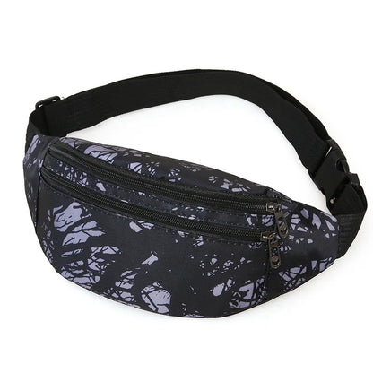 Heuptas met Kleurrijke Verenprint – Verstelbare Crossbody & Festival Tas