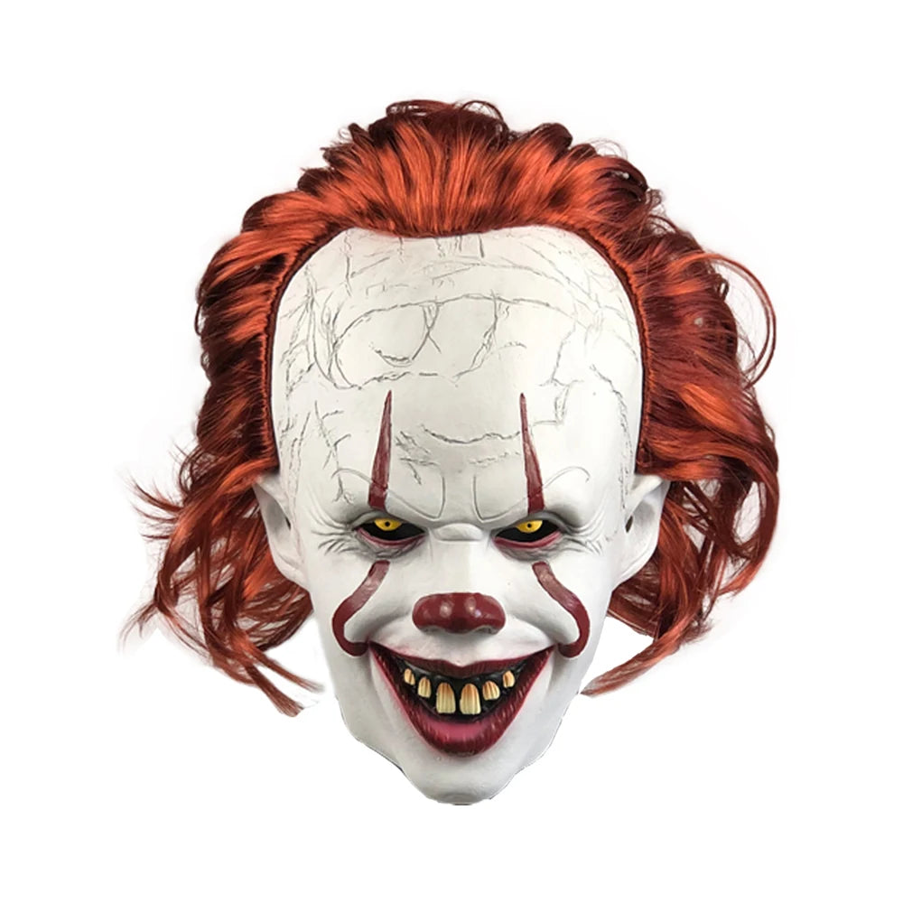 Pennywise Clown Masker – Realistisch Horror Masker met Rood Haar (IT Clown)