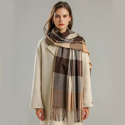 Kasjmier Sjaal met Ruit – Luxe, Tijdloos & Extra Zacht voor Dames