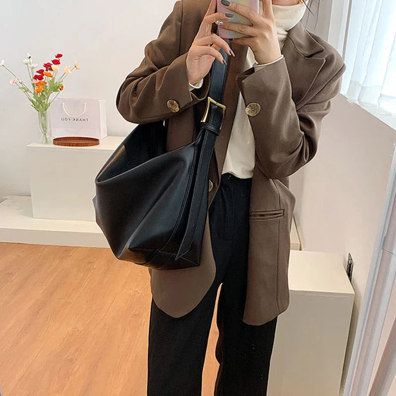 Minimalistische Schoudertas in Leerlook – Stijlvol & Praktisch voor Elke Dag