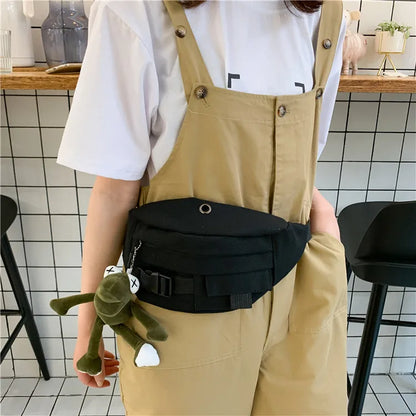 Trendy Crossbody Heuptas met Sleutelhanger – Ruime Schoudertas