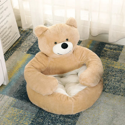 Teddybeer Hondenmand & Kattenmand – Schattige Fluffy Huisdiermand
