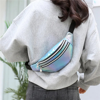 Holografische Crossbody Heuptas – Festival, Trendy & Comfortabel
