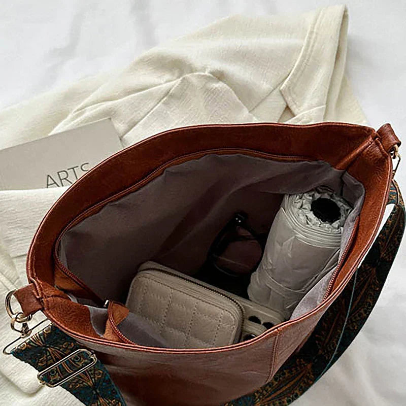 Estelle Luxe Leren Schoudertas voor Vrouwen – Ruim & Stijlvol voor Dagelijks Gebruik of Reizen