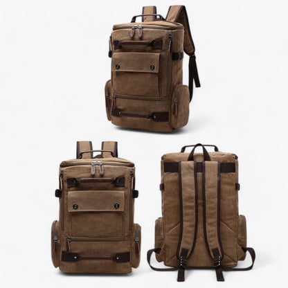 Vintage Canvas Rugzak – Stevige Heren & Dames Backpack met Laptopvak