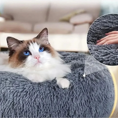 Donut Huisdiermand – Fluffy Kattenmand & Hondenmand met Anti-Stress Effect