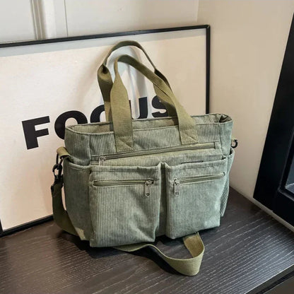 Vintage Canvas Schoudertas voor Heren & Dames – Ruim, Stevig & Praktisch