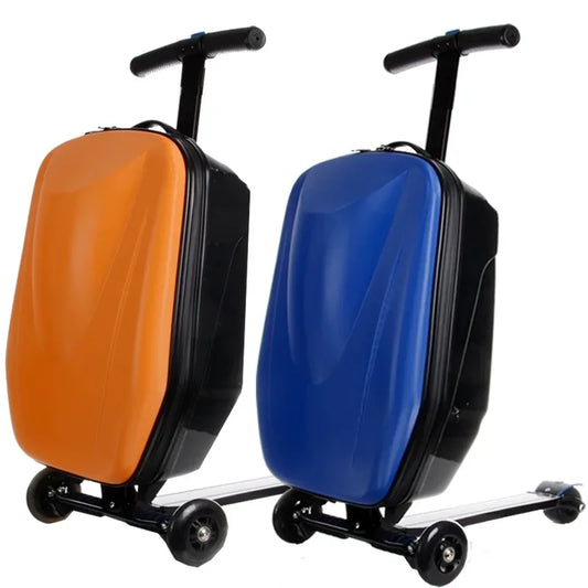 Reiskoffer met Step – Handbagage Trolley Koffer met Ingebouwd Scooter Systeem